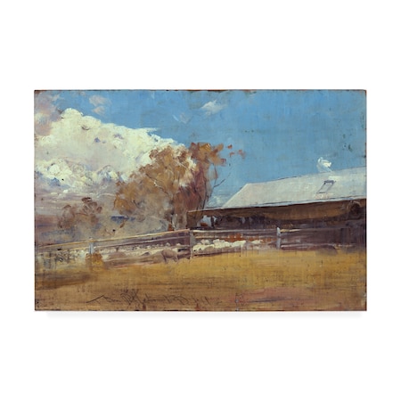 Tom Roberts 'Shearing Shed, Newstead' Canvas Art,30x47